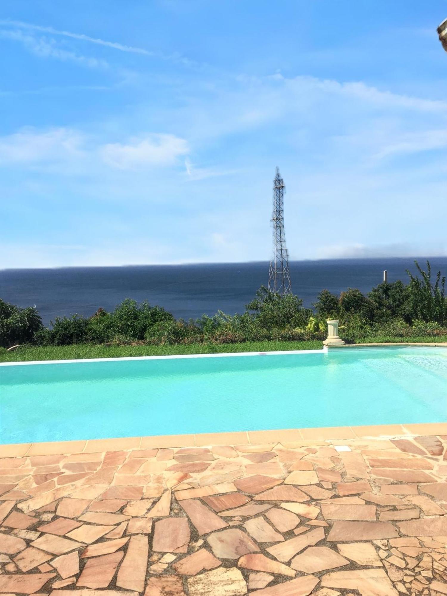 Villa Enchantee Avec Vue Sur Mer Et Piscine Au Carbet Ле-Карбе Экстерьер фото